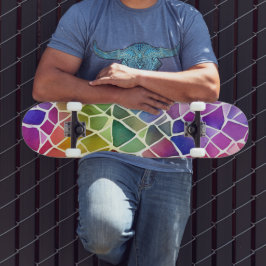 グリッター抽象芸術幾何八角形 スケートボード