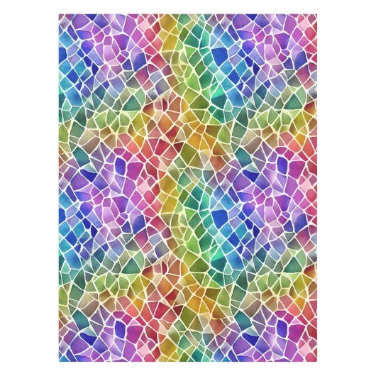 グリッター抽象芸術幾何八角形 テーブルクロス (正面)