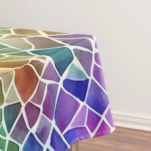 グリッター抽象芸術幾何八角形 テーブルクロス (インサイチュ)