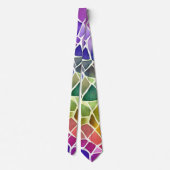 グリッター抽象芸術幾何八角形 ネクタイ (裏面)