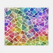 グリッター抽象芸術幾何八角形 フリースブランケット (正面(横))