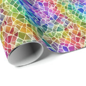 グリッター抽象芸術幾何八角形 ラッピングペーパー (ロールコーナー)