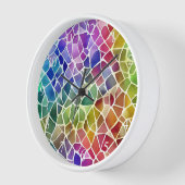 グリッター抽象芸術幾何八角形 壁時計 (傾斜)