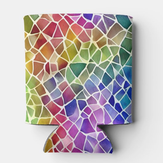 グリッター抽象芸術幾何八角形 缶クーラー (裏面)