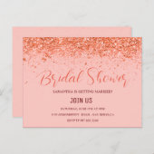 グリッター抽象芸術 – ブライダルシャワー招待 インビテーションポストカード (正面/裏面)