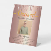 グリッター救が座席の写真結婚の記念 台座サイン (正面)