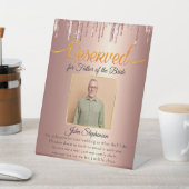 グリッター救が座席の写真結婚の記念 台座サイン (インサイチュ)