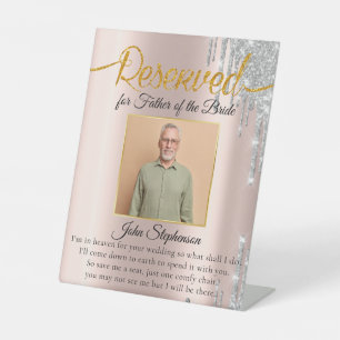 グリッター救が座席の写真結婚の記念 台座サイン