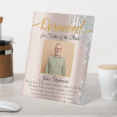 グリッター救が座席の写真結婚の記念 台座サイン (インサイチュ)