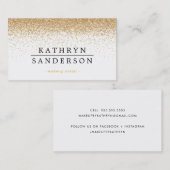 グリッター散スタイリッシュ散グラマラス金ゴールドブラック 名刺 (正面/裏面)