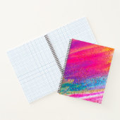 グリッター数々のカラーレインボーカラフルピンクノート ノートブック (内部)