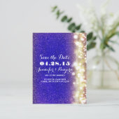 グリッター文字列は金ゴールドを点灯し、日付を青で保存 案内ポストカード (スタンド正面)