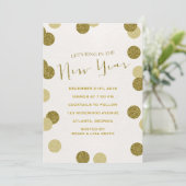 グリッター新年のイブパーティの招待状 招待状 (スタンド正面)