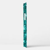 グリッター明るいターコイズ組織 Case-Mate iPhoneケース (裏面 / 右)