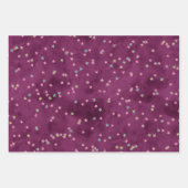 グリッター星オングランジ紙 ラッピングペーパーシート (正面)