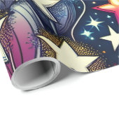 グリッター星付きバルーン ラッピングペーパー (ロールコーナー)