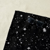 グリッター星2 -シルバーブラック ビーチタオル (インサイチュ)