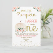 グリッター書道かぼちゃ一歳 招待状 (スタンド正面)
