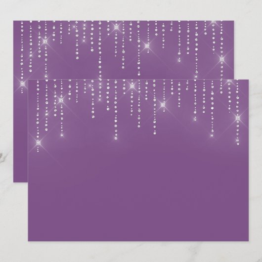 グリッター柄のブランク招待状 招待状 (正面/裏面)