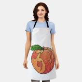 グリッター桃 エプロン (着用した状態)