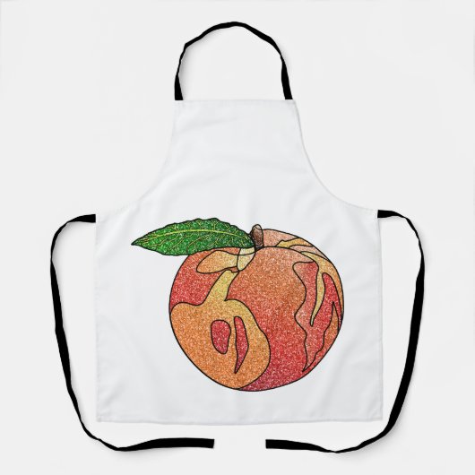 グリッター桃 エプロン (正面)