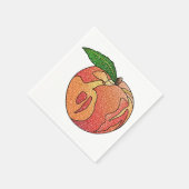 グリッター桃 スタンダードカクテルナプキン (角)