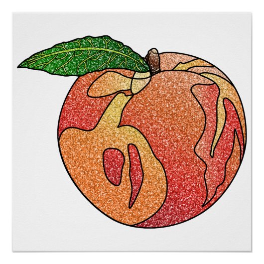 グリッター桃 ポスター (正面)