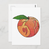 グリッター桃 ポストカード (正面/裏面)