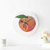 グリッター桃 ラージ壁時計 (ホーム)