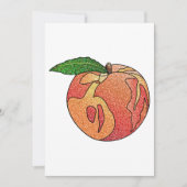 グリッター桃 招待状 (正面)