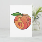 グリッター桃 招待状 (スタンド正面)