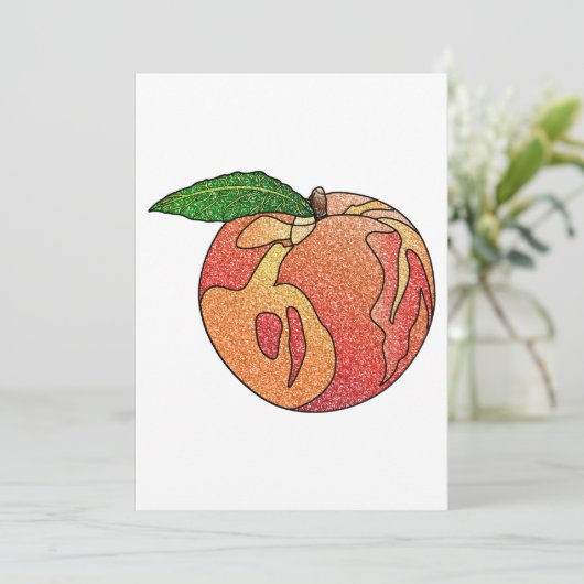 グリッター桃 招待状 (スタンド正面)