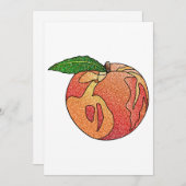 グリッター桃 招待状 (正面/裏面)