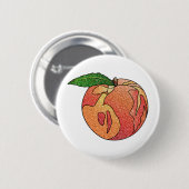 グリッター桃 缶バッジ (正面&裏面)