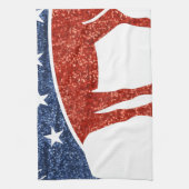 グリッター民主党議員ロバ キッチンタオル (縦)