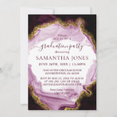 グリッター水彩カリグラフィー卒業式 招待状 (正面)