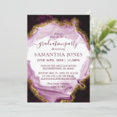 グリッター水彩カリグラフィー卒業式 招待状 (スタンド正面)