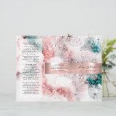 グリッター水彩バラ金ゴールド箔パンフレット (スタンド正面)