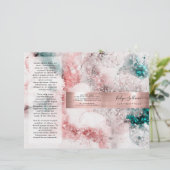 グリッター水彩バラ金ゴールド箔パンフレット (スタンド正面)