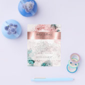 グリッター水彩バラ金ゴールド箔フライヤー チラシ (シングル)