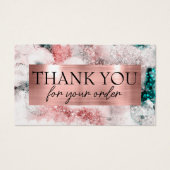 グリッター水彩バラ金ゴールド箔割引カード (正面)