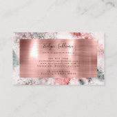 グリッター水彩バラ金ゴールド箔名刺 名刺 (裏面)