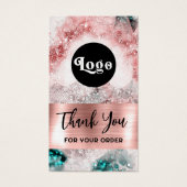 グリッター水彩バラ金箔パッケージインサート (正面)