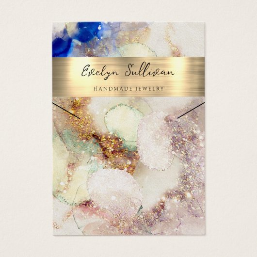グリッター水彩フェイクネックレス表示カード (正面)