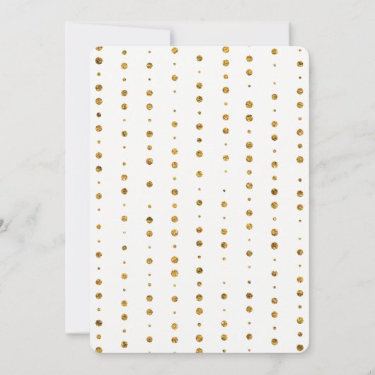 グリッター水彩フラワーグラきらきら光るードパーティー 招待状 (裏面)