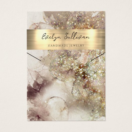 グリッター水彩及びホイルネックレスディスプレイカード (正面)