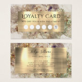 グリッター水彩及び箔ロイヤリティカード (正面&裏面)