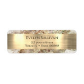 グリッター水彩及び箔差出人住所ラベル ラベル (正面)