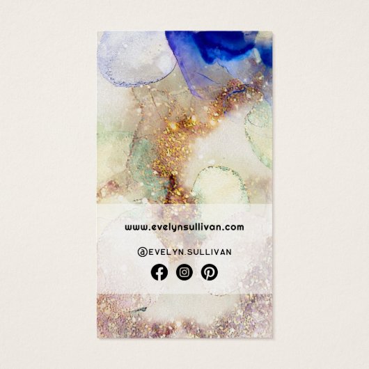 グリッター水彩及び金ゴールドフォイルパッケージインサート (裏面)