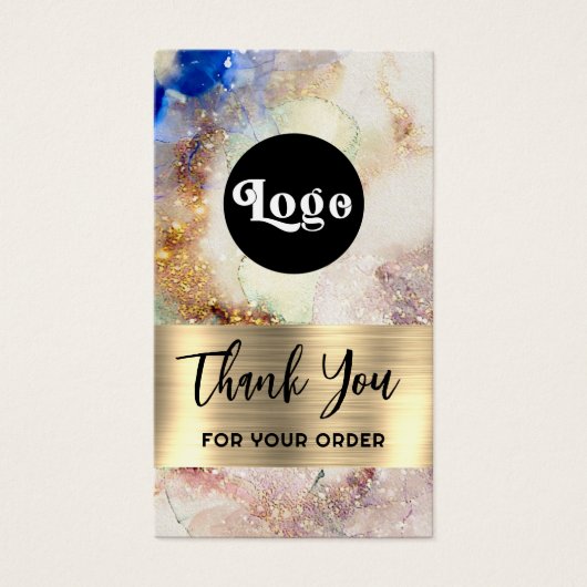 グリッター水彩及び金ゴールドフォイルパッケージインサート (正面)